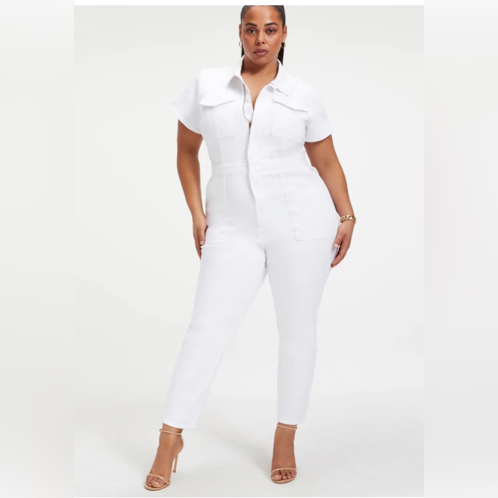 Good American white jumpsuit. NWT